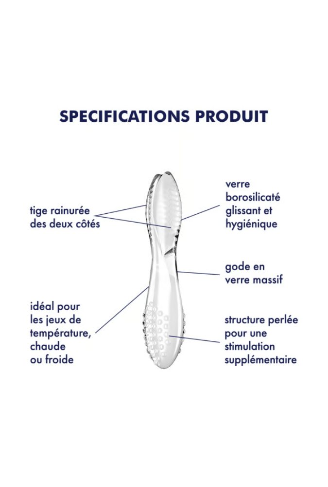 Double-Ended Glass Dildo - Dazzling Crystal 2