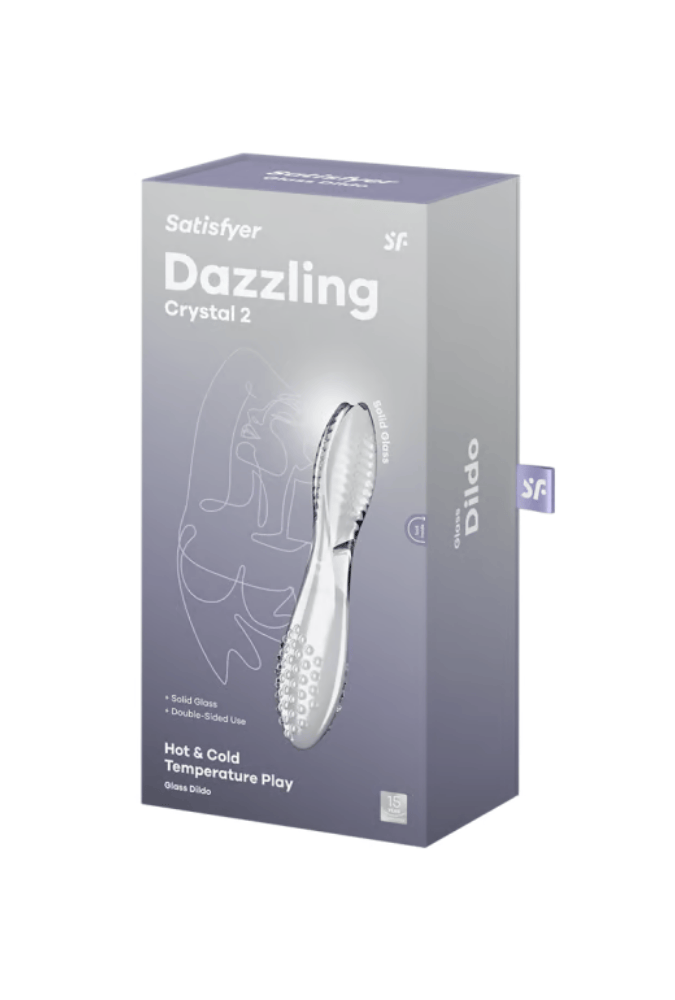 Double-Ended Glass Dildo - Dazzling Crystal 2