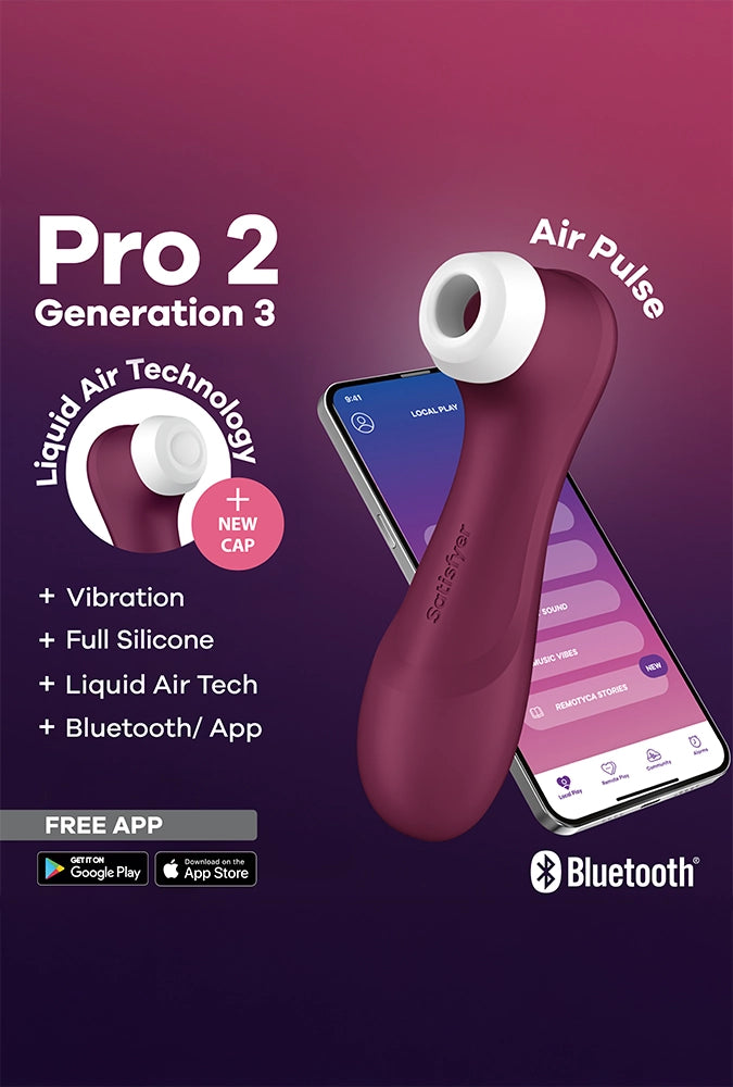 Stimolatore clitorideo air pulse connesso - Pro 2 Generation 3 Connect App