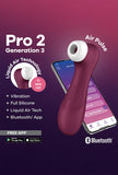 Stimulateur clitoridien air pulse connecté - Pro 2 Generation 3 Connect App