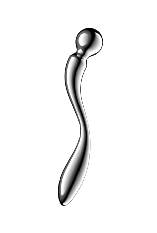 Doppelseitiger Dildo aus Stahl - Star Force 2