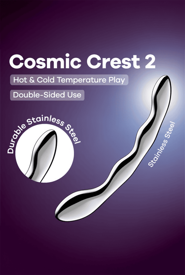 Dildo Doppelende Edelstahl - Cosmic Crest 2
