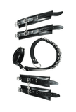 Bondage Hogtie Kit - Adjustable Padded Collar and Handcuffs – Leather