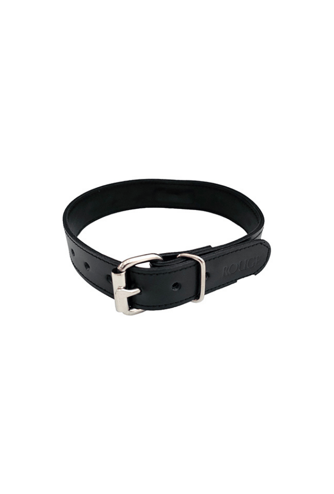 Studded Submission Collar with Ring - Leather
