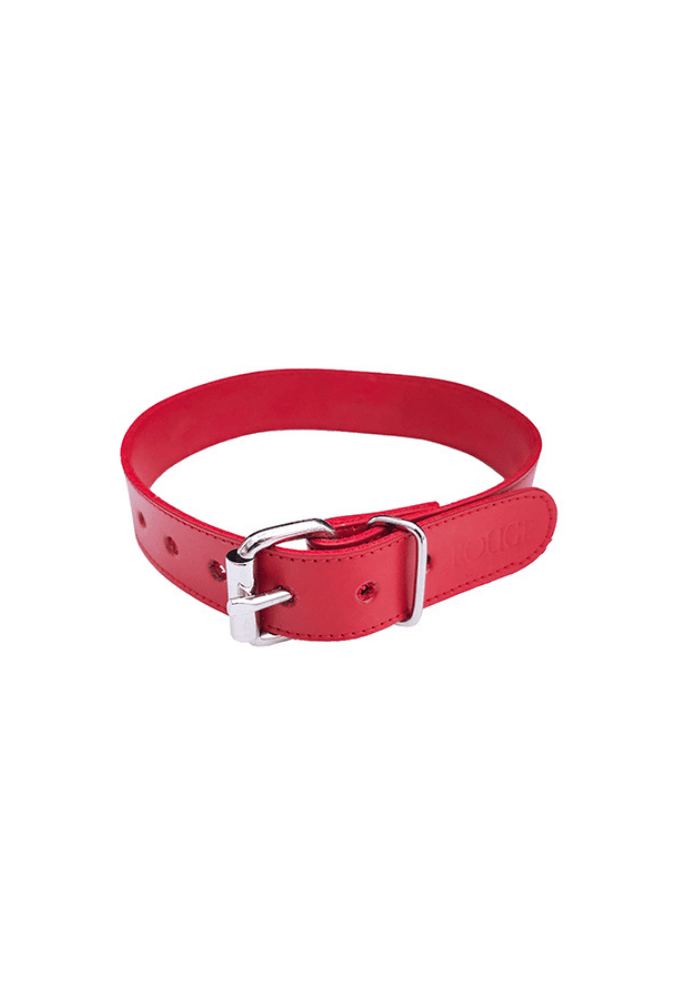 Studded Submission Collar with Ring - Leather