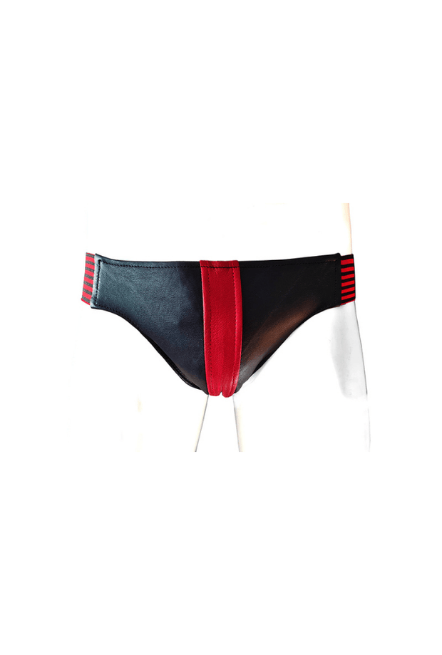 Jockstrap con Bandas - Cuero Suave