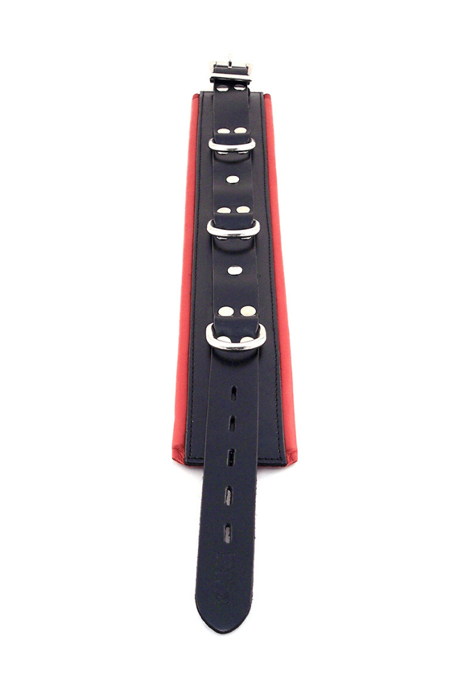 Padded Submission Collar 3 Rings - Leather