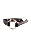 Knebel mit Gummistange und O-Ringen - Leder