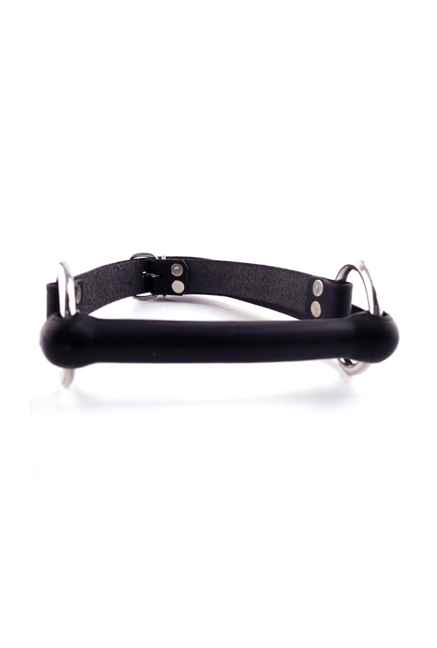 Gag with Rubber Bar and O-Rings - Leather