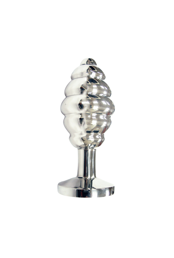 Spiral Anal Plug with Jewel - Steel