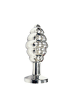 Spiral Anal Plug with Jewel - Steel