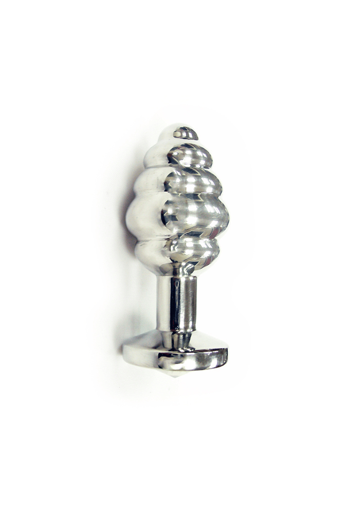 Spiral Anal Plug with Jewel - Steel