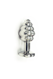 Spiral Anal Plug with Jewel - Steel