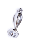 Fish Tail Anal Plug with Jewel - Steel