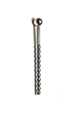 Beaded Urethral Sound with Stopper - Steel