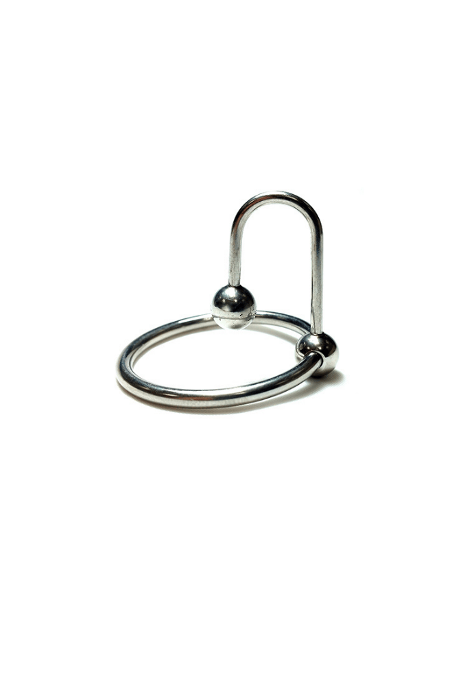 Eichelring mit Sperma Stopper - Edelstahl
