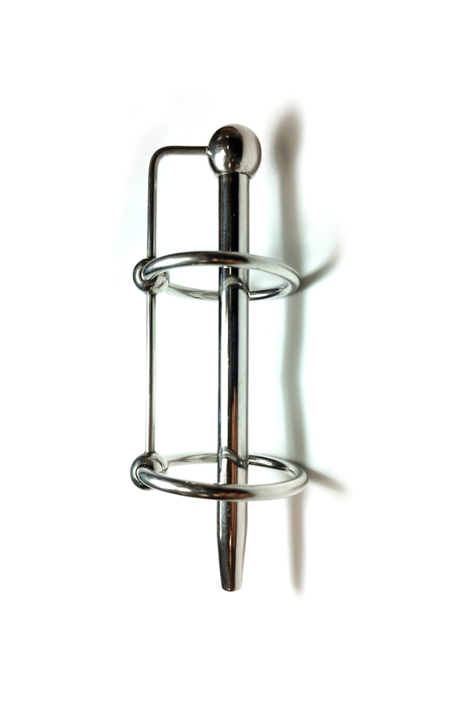 Hollow Double Ring Urethral Sound - Steel