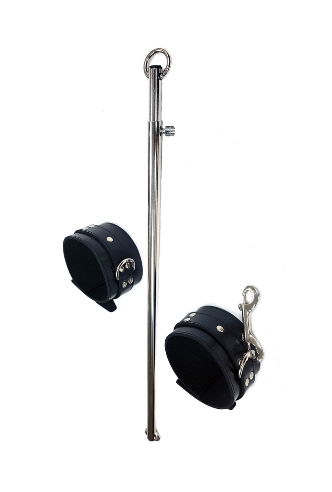 Adjustable Steel Spreader Bar – Detachable Leather Cuffs