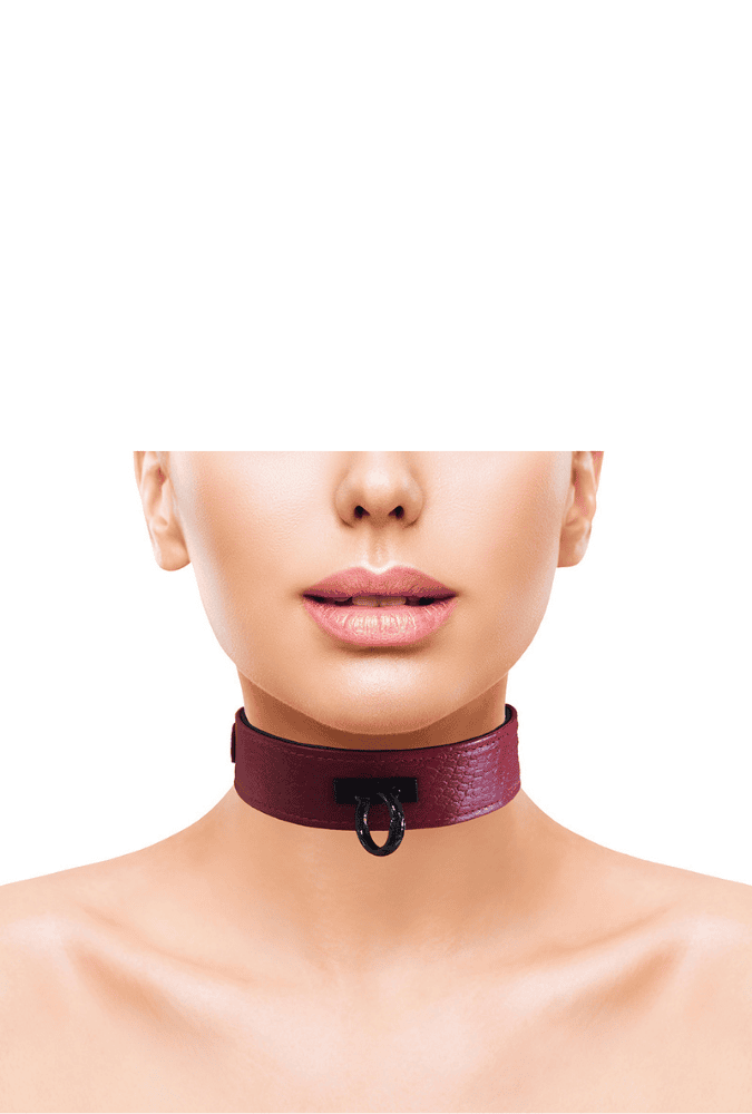 Leather Submission Collar - Anaconda