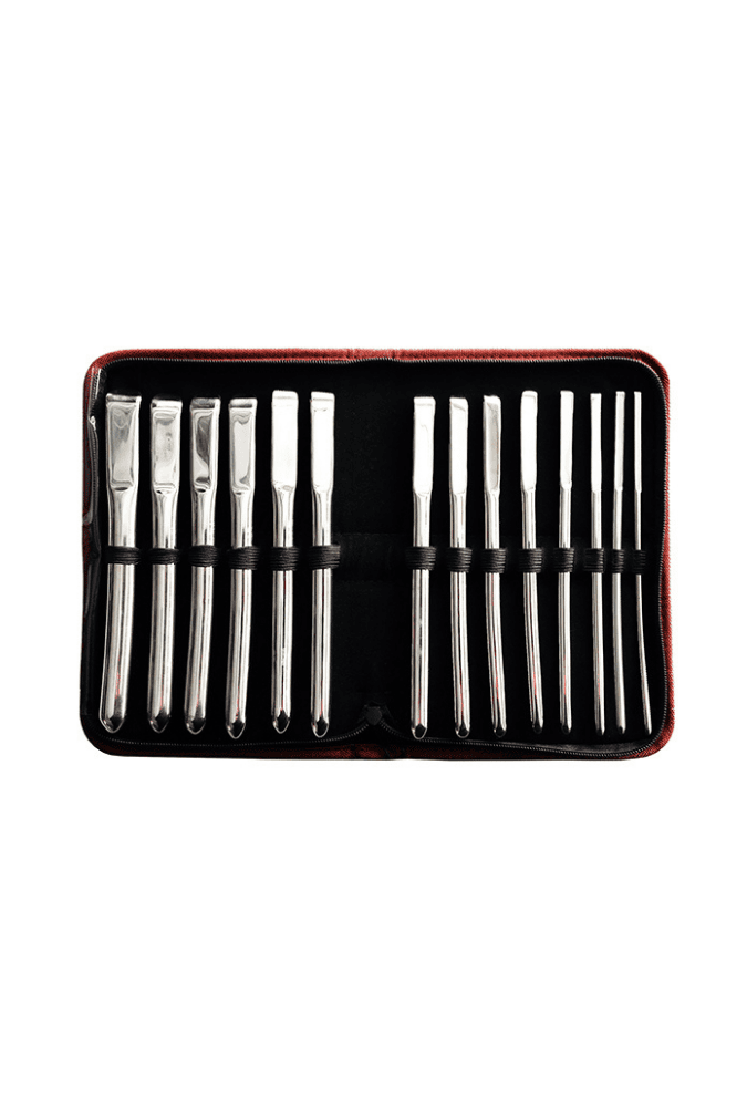 Set of 14 Curved Hegar Dilators - Steel
