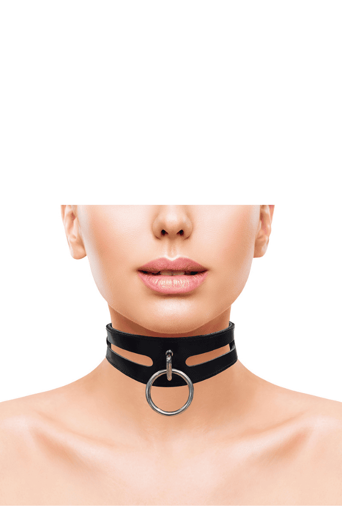 Fashion Submission Collar with Ring - Leather