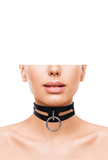 Fashion Submission Collar with Ring - Leather