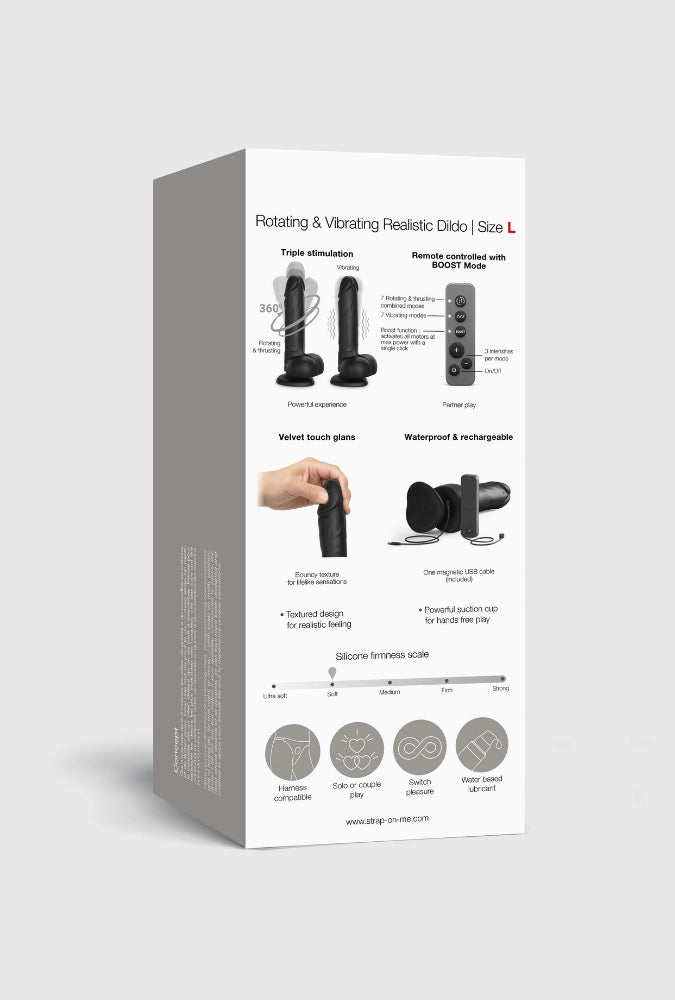 Dildo - Realistic Rotating & Vibrating Remote-Controlled