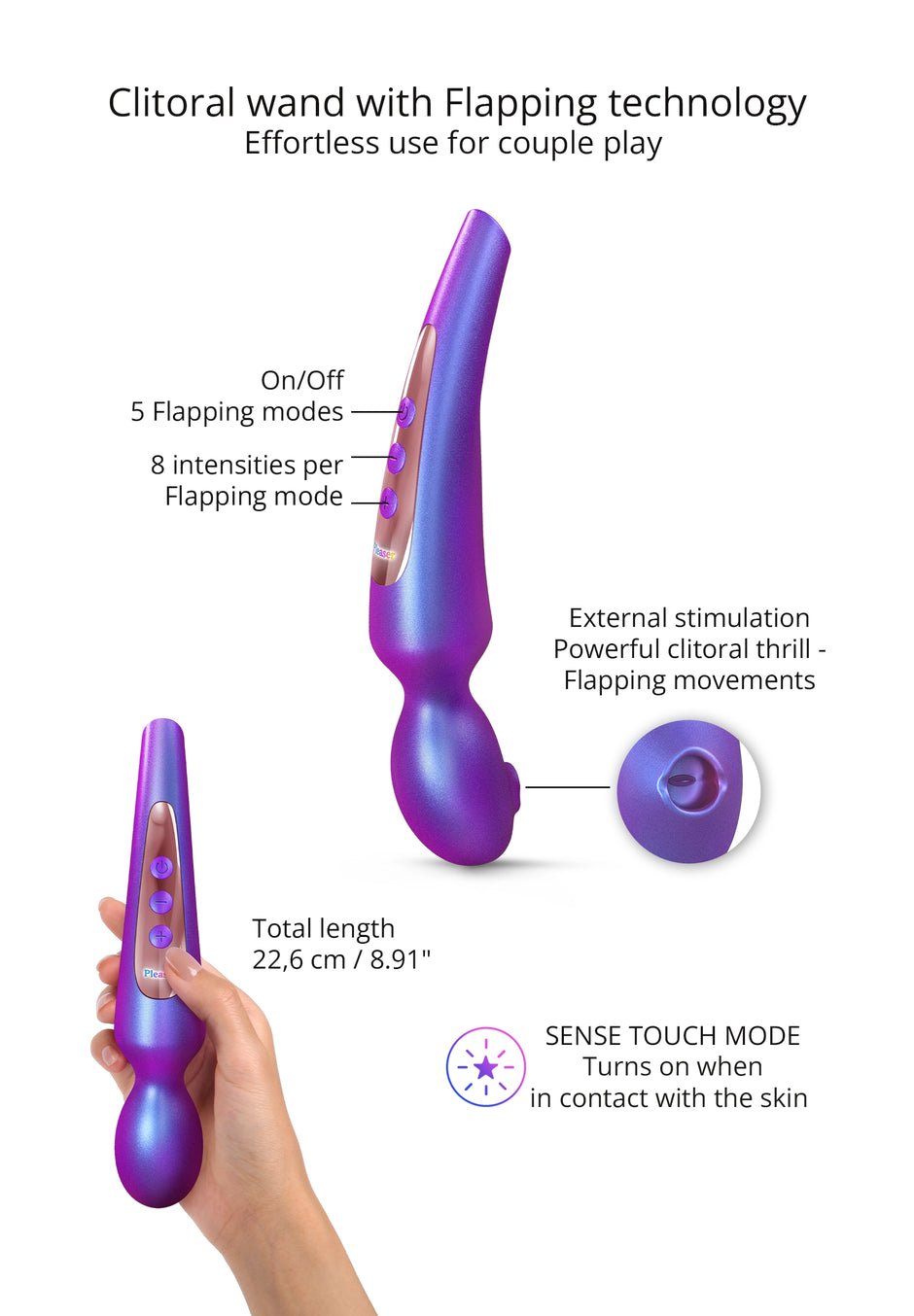 Wand and clitoral stimulator - Pleaser
