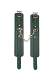 Mossy Chic Ankle Cuffs - Green Leather