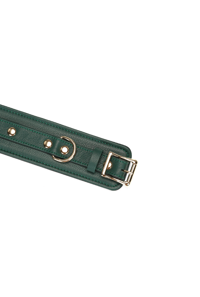 Mossy Chic Ankle Cuffs - Green Leather