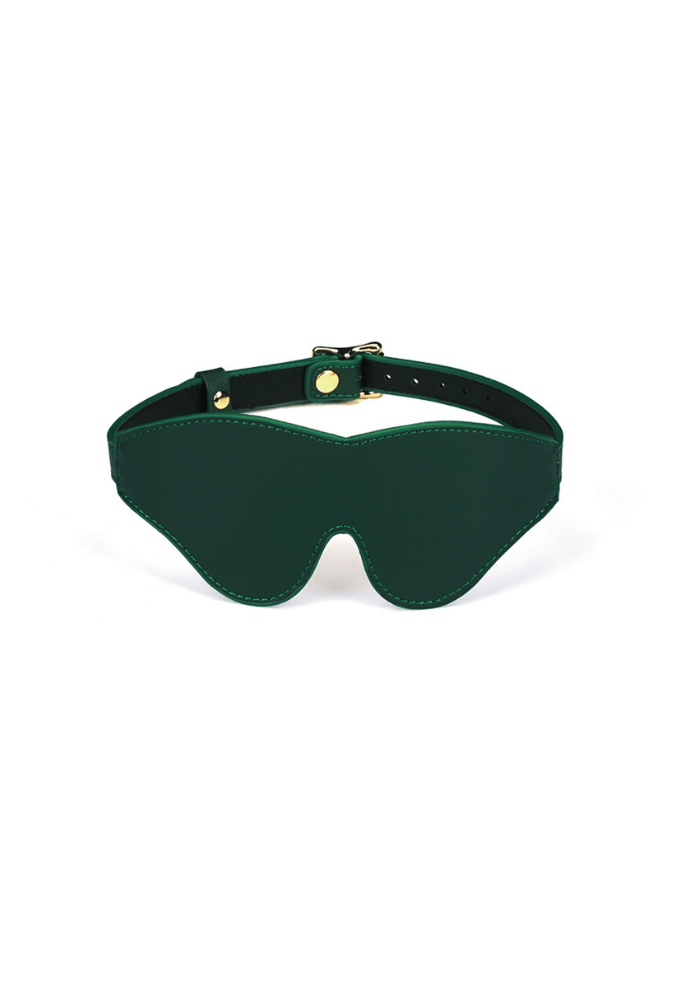 Mossy Chic Mask - Green Leather