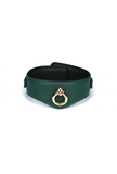 Submission Collar with Lead Mossy Chic - Green Leather