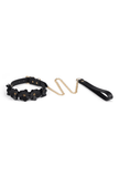 Leather Submission Collar with Leash - Flower Rhythm