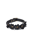 Leather Submission Collar with Leash - Flower Rhythm