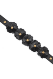 Leather Submission Collar with Leash - Flower Rhythm