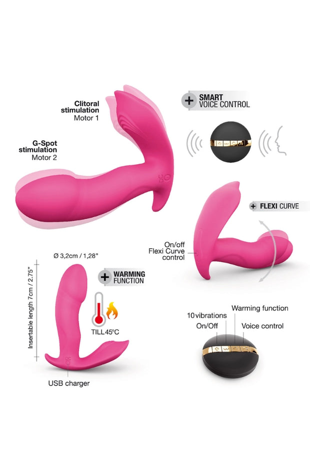 Stimulateur chauffant anal et vaginal - Secret Clit triple stimulation