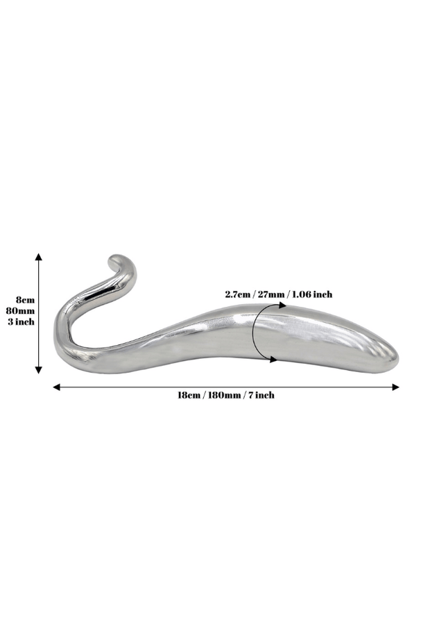 Dildo Courbé Creux – Acier